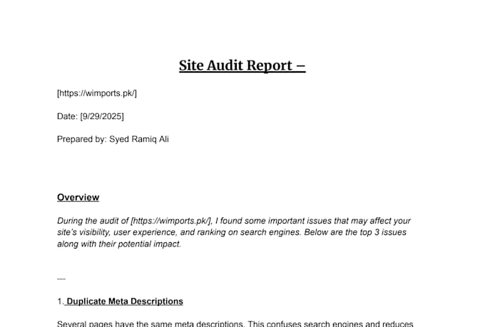 do wordpress blog side audit with seo optimization